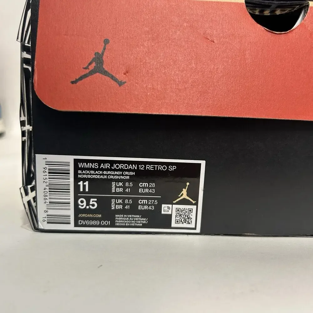 Nike Air Jordan 12 Retro WMNS x A Ma Maniere “Burgundy Black”